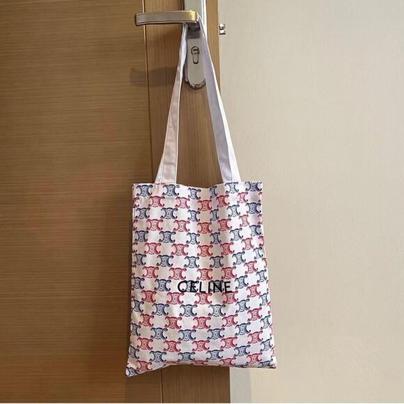 CELINE Gorgeous Tote Red and White Tote Bag - Picture 1 of 11